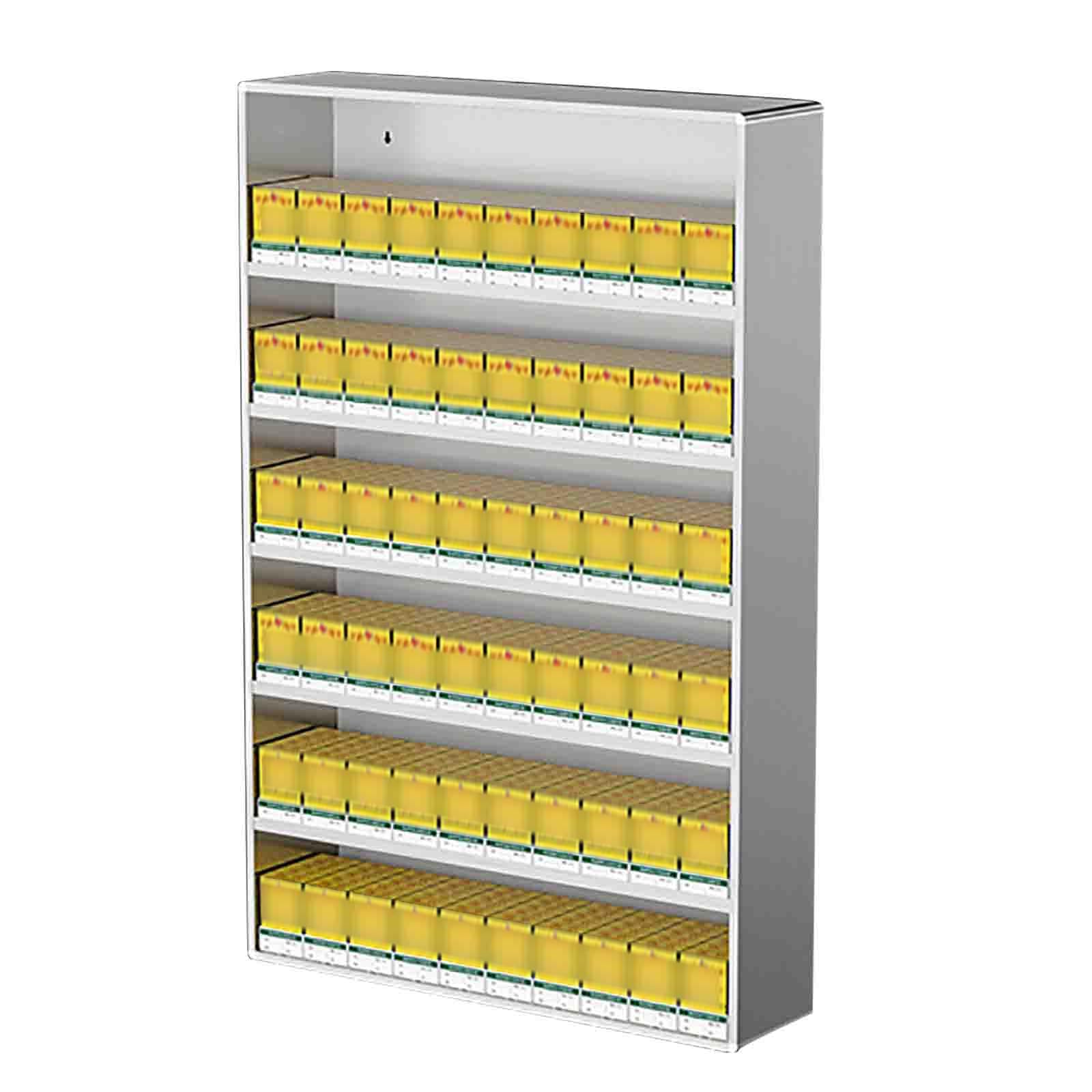 Présentoir à cigarettes en aluminium meuble bonbons chewing-gums armoire argentée