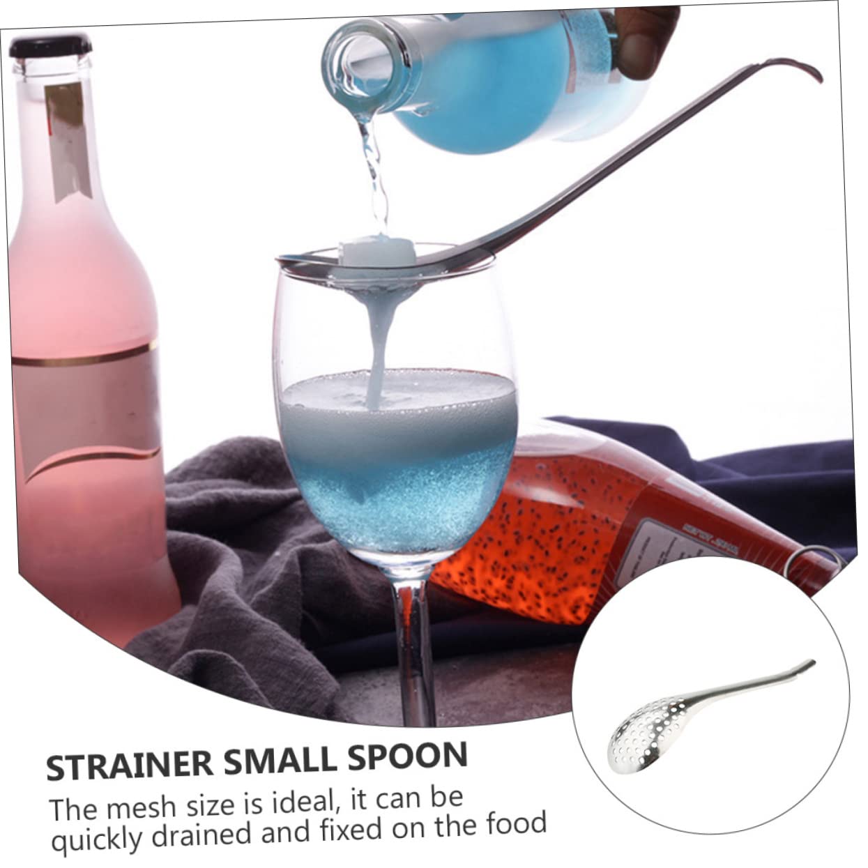 OFFSCH Stainless Steel Caviar Colander 3-piece Set Slotted Spoon for Cooking Utensils Perfect for Spherification Kitchen Tools