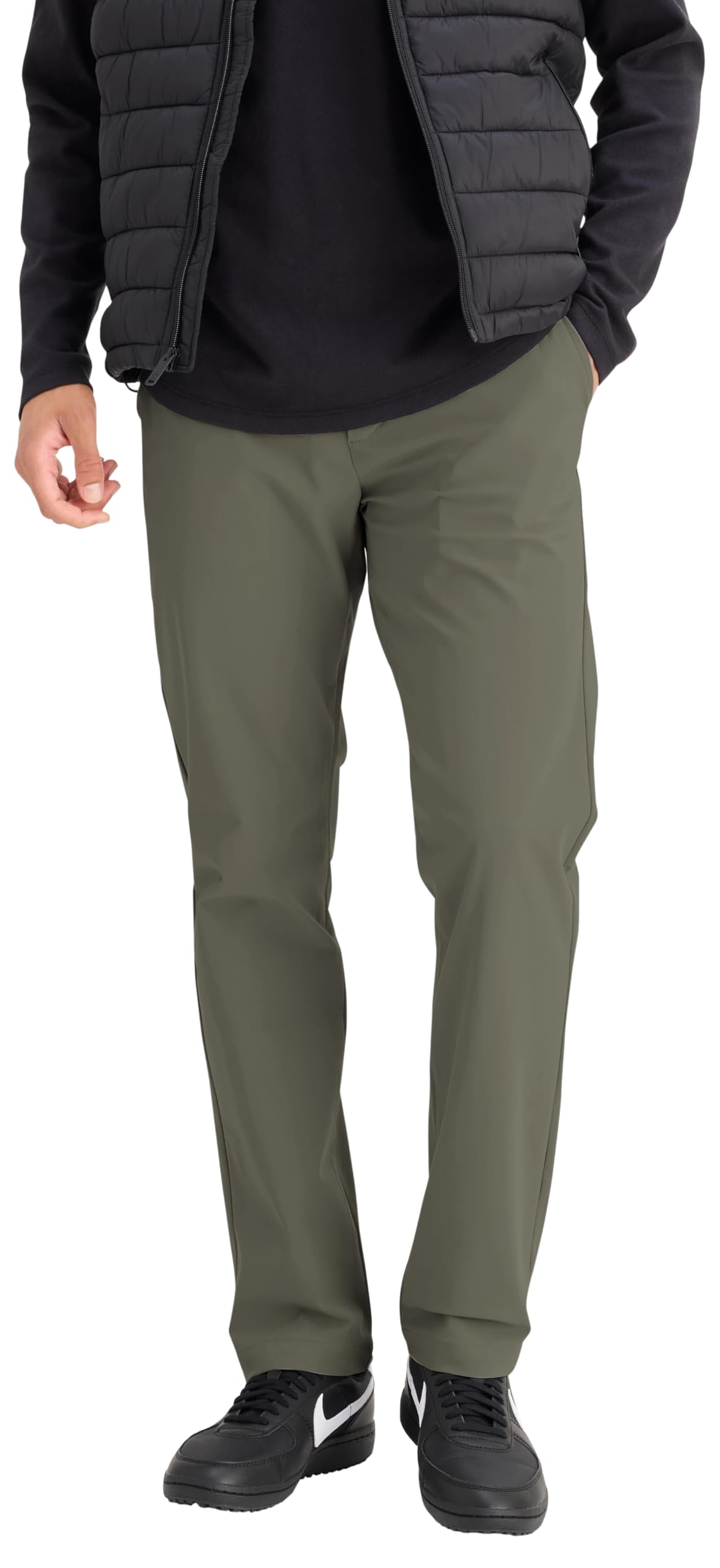 DOCKERS GO AIRWEAVE Chino Slim, Pantalon Actif pour des Hommes, Tea Leaf,