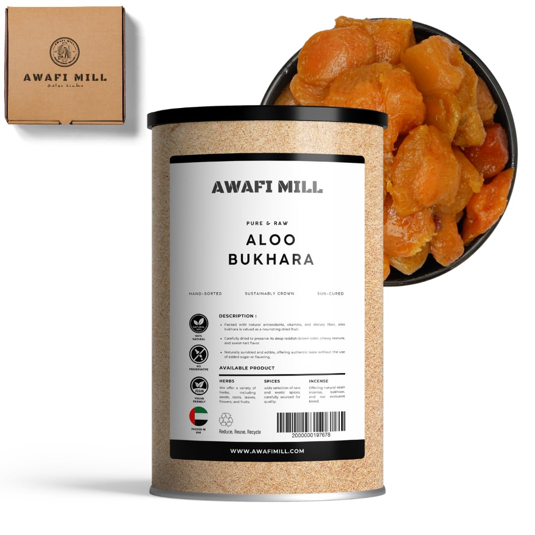 Sponsored Ad – AWAFI MILL Dry Aloo Bukhara | Premium Dried Plums | Natural and Sun-Dried - 250 g | 9 Oz