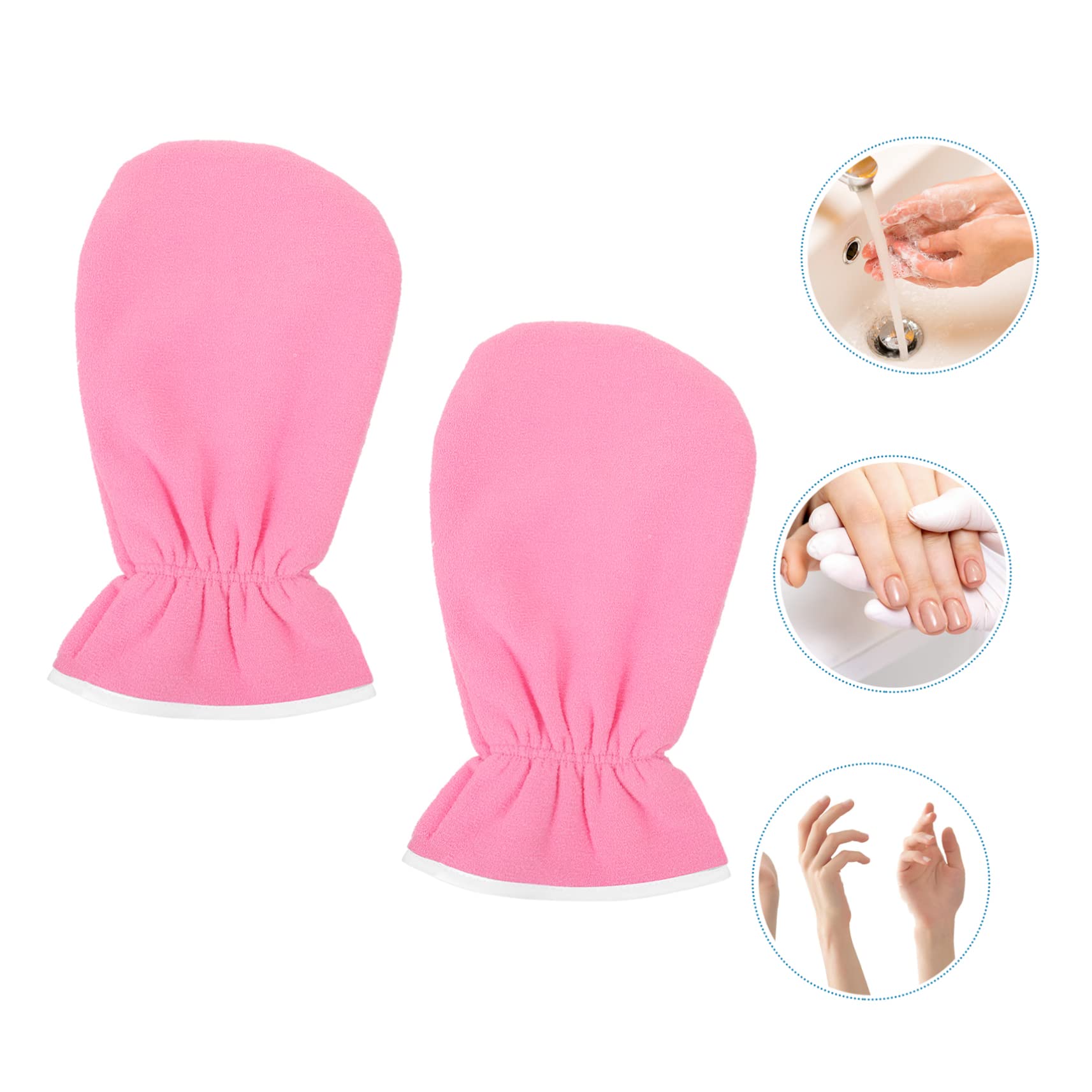 POPETPOP 3 Pairs Essential Oil Skin Care Gloves Hand Spa Gloves Moisturizing and Exfoliating Mitts