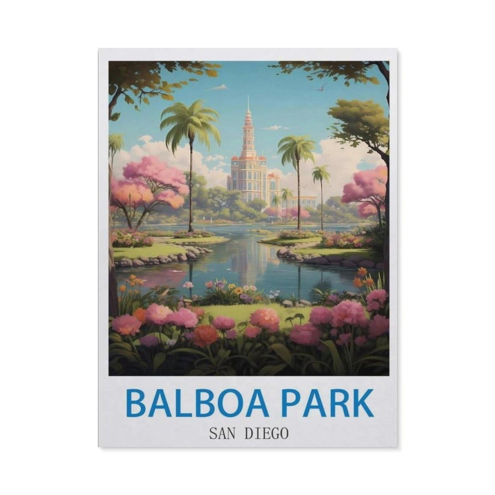 BEAYODKP 5D Diamond Painting，Balboa Park San Diego（40x50cm）