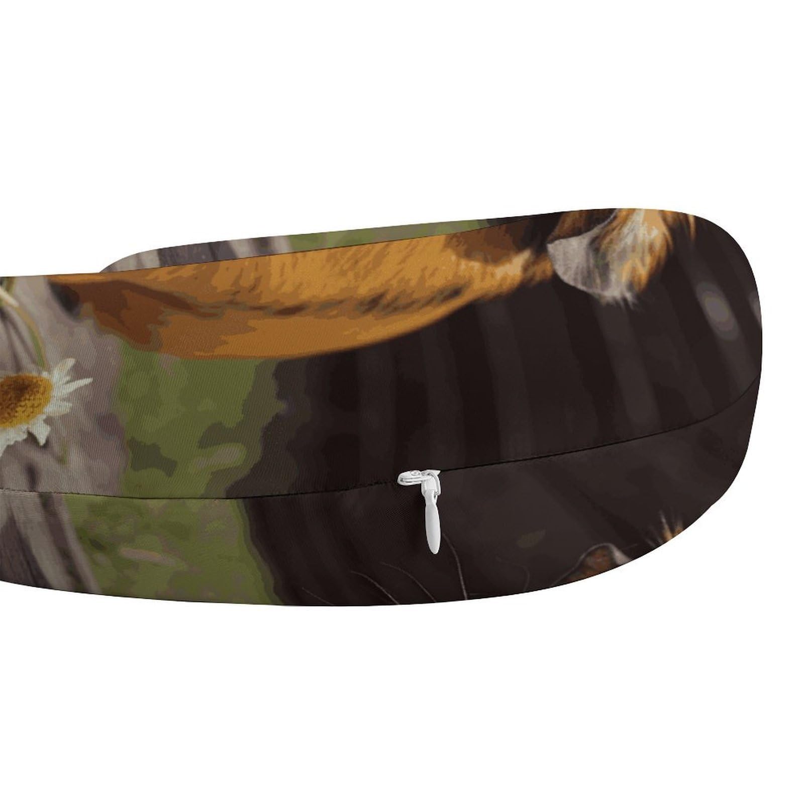 Sonriente (5) almohada en forma de U, núcleo de almohada de espuma viscoelástica, cojín, proporciona apoyo para el cuello, almohada de viaje, adecuada para aviones, coches, hogares y oficinas