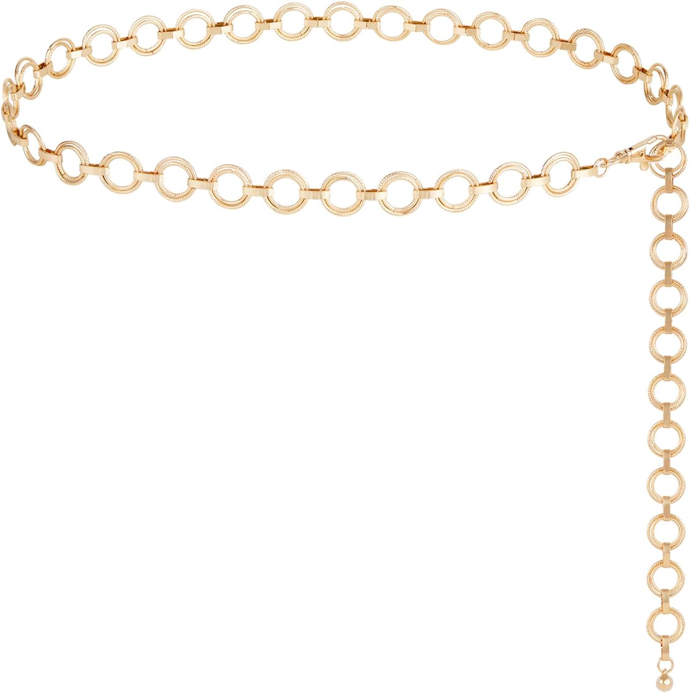 FIORETTO Chain Belt for Women Metal Waist Chain Fashion Multilayer Chain Belts for Dress