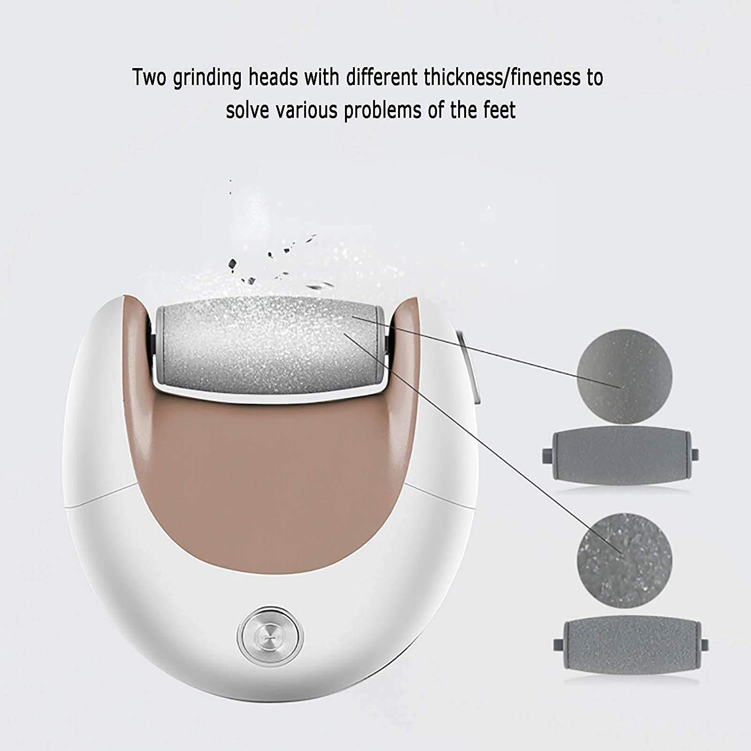 Removedor de Callus para los pies Electronic File Pedicure Herramientas de pedicura con 2 Cabezales de molienda Profesional Electric Dry Dut Hard Skin Skin Smally Kit con Mojado
