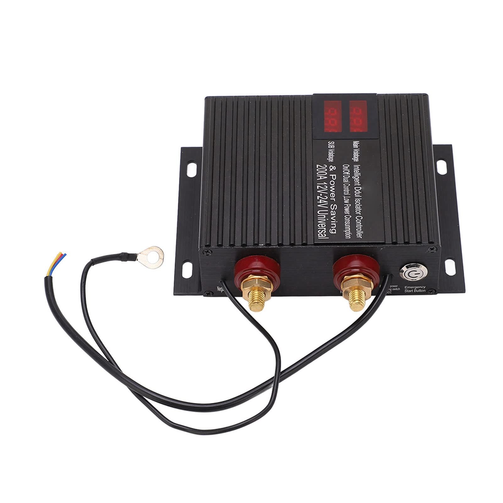 Podwójny izolator baterii 200A przekaźnik wrażliwy na napięcie VSR 12V-24V automatyczna inteligentna izolacja dla samochodu RV ATV UTV ciężarówka kempingowa łódź
