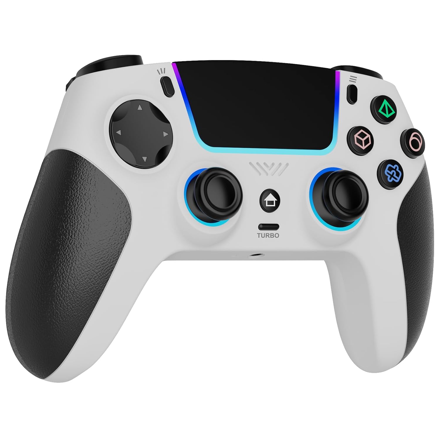 LED Wireless Controller for PS5 with RGB Lighting/3.5mm Audio Jack/Earphone Audio and Microphone/Hall Effect Joysticks/ Programmable/Dual Vibration/ Turbo & Macro Functions,1000mAh Battery,6-Axis Motion Contro Gamepad ,Bluetooth Controller compatible with PC/MAC/IOS/Android/Steam Deck