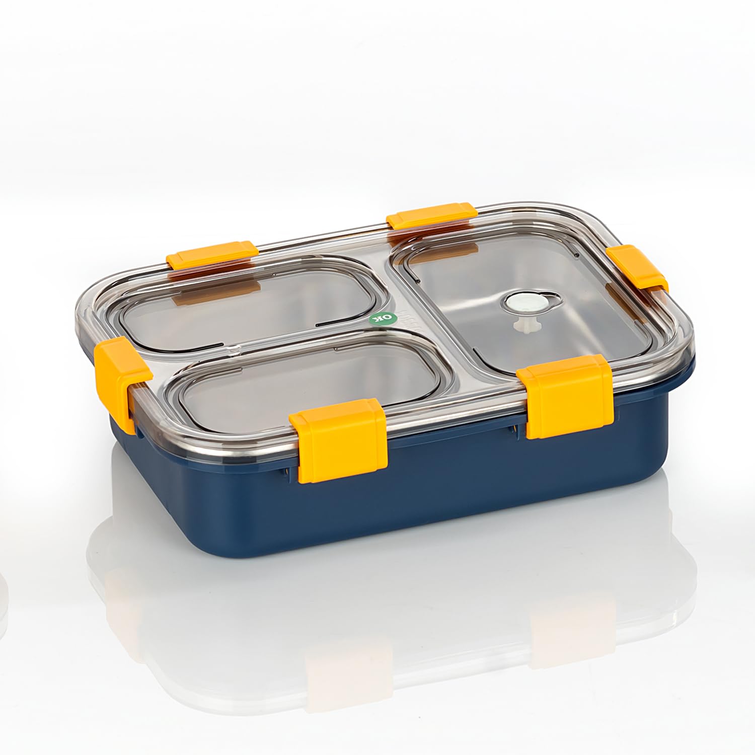 Maruti Lunch Box for Adults - Lunch Box for Kids - with Spoon & Chop Stick - Stainless Steel Lunch Box with 3 Compartment - Durable Perfect Size for Meal, BPA-Free (3 Compartment) (Green) (B0D3MDWPX8) Amazon Price History, Amazon Price Tracker