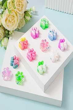 Hyd 3 Adet Oyuncak Mini Squishy Kedi Patisi 4Cm Sukuşi Pati Pullu Pati Eğlenceli Oyun