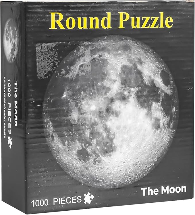 Puzzle De 1000 Piezas Para Adultos – Mujer Mirando La Luna, Arte Mural 50x70 Cm Con Póster Incluido