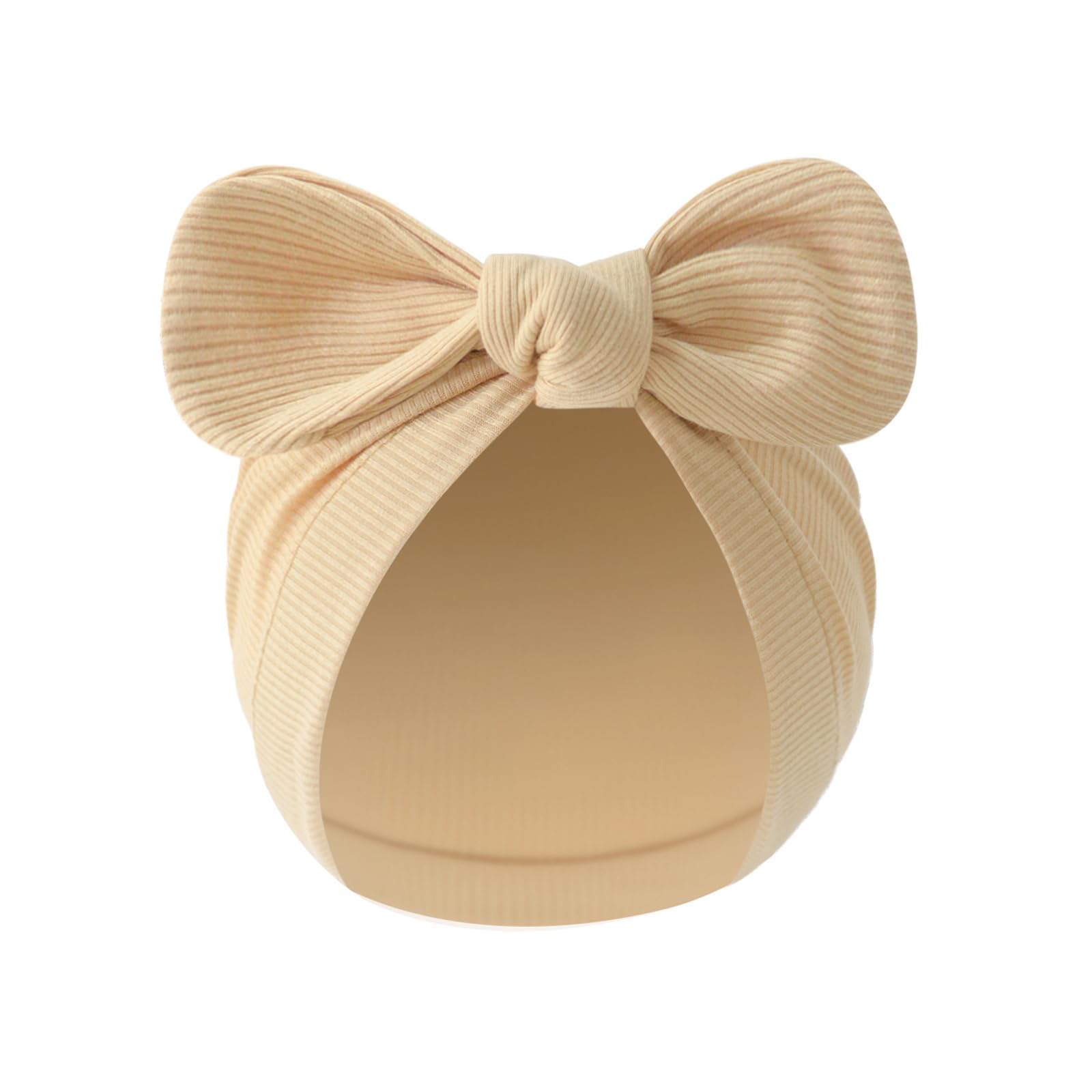 Xjdzineq Baby Bonnet Hat Cotton Newborns Bowknot Fetal Caps Color Headwear for 0 to 3 Months Unisex Infant Bowknot