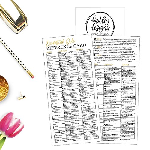 25 4x9 Essential Oil Reference Cards, For Independent Distributor Business Marketing Supplies, Educational Guide Sheet Charts Beginners, Book Mark, Guidebook Handbook Quick Mini Manual - Thumbnail 2