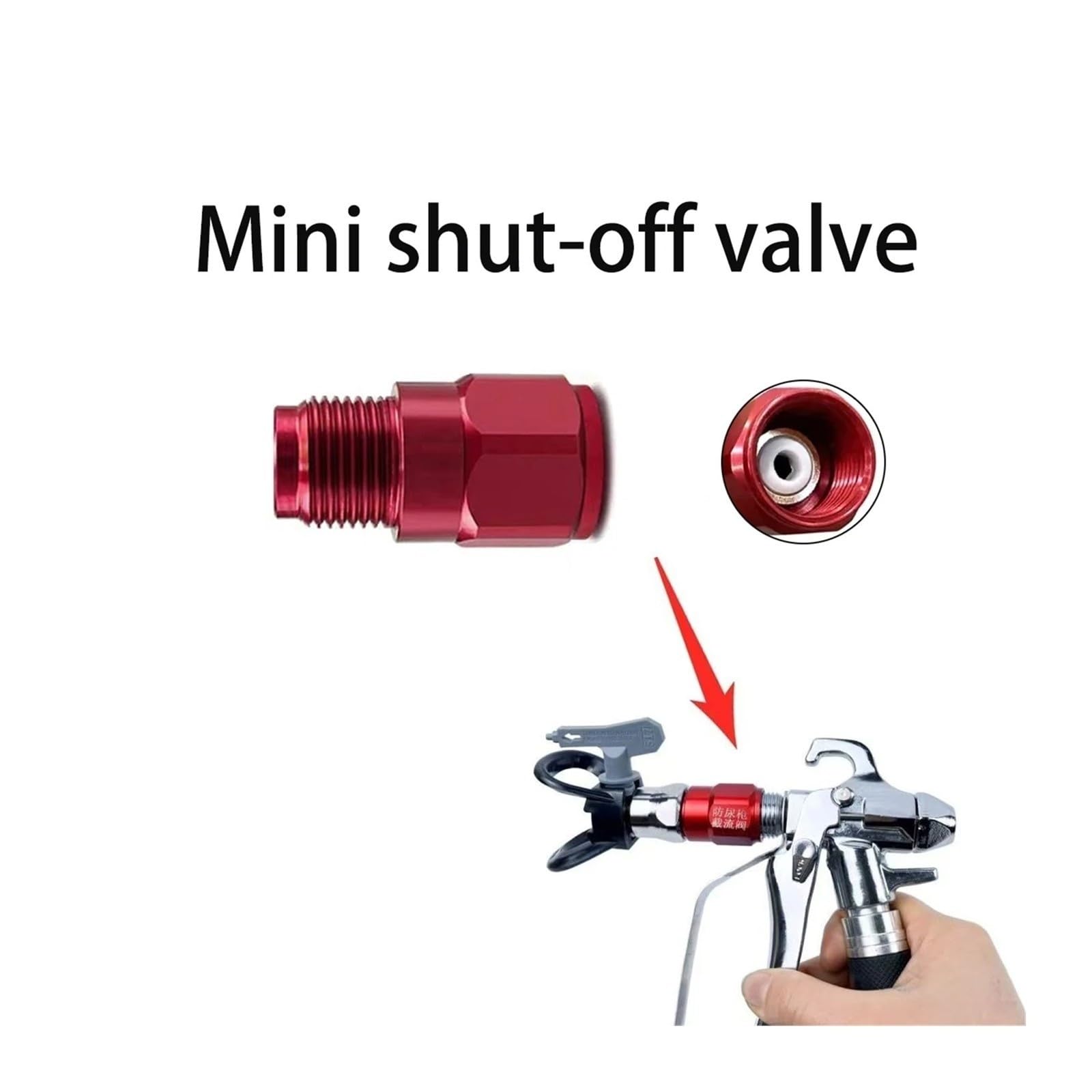 Mini Válvula De Cierre For Pistola Pulverizadora De Pintura Sin Aire