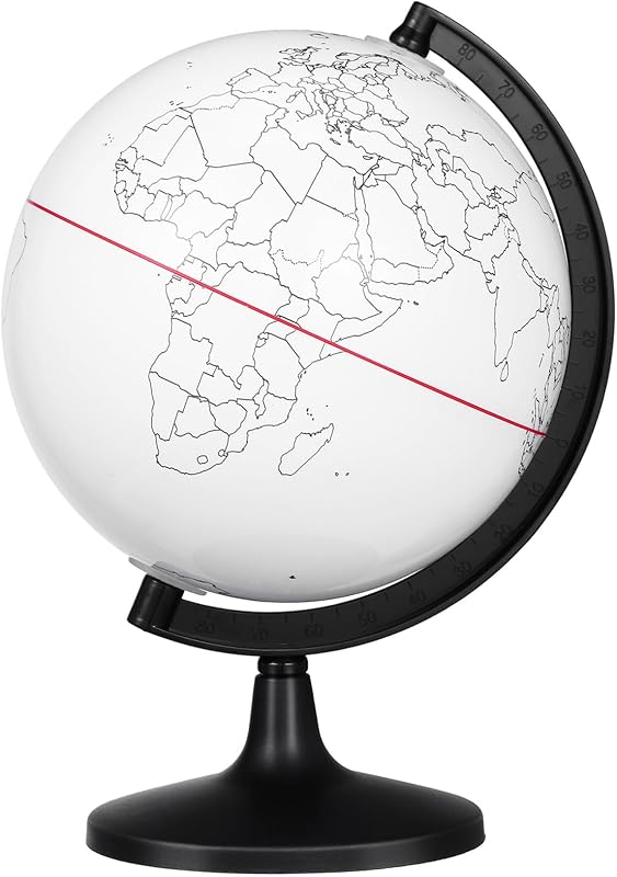 Diy Blank Globe Coloring Model, Erasable Interactive Globe for Kids, Desktop Prop for Geography Learning And Decoration, Portable Unpainted Ornament, 5. 57 Inch