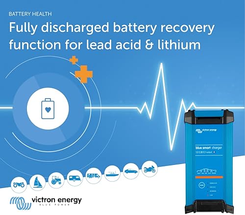 Miniatura 3 de Victron Energy Blue Smart IP22 12-Volt 20 amp 120VAC, cargador de batería de salida única NEMA 5-15, Bluetooth