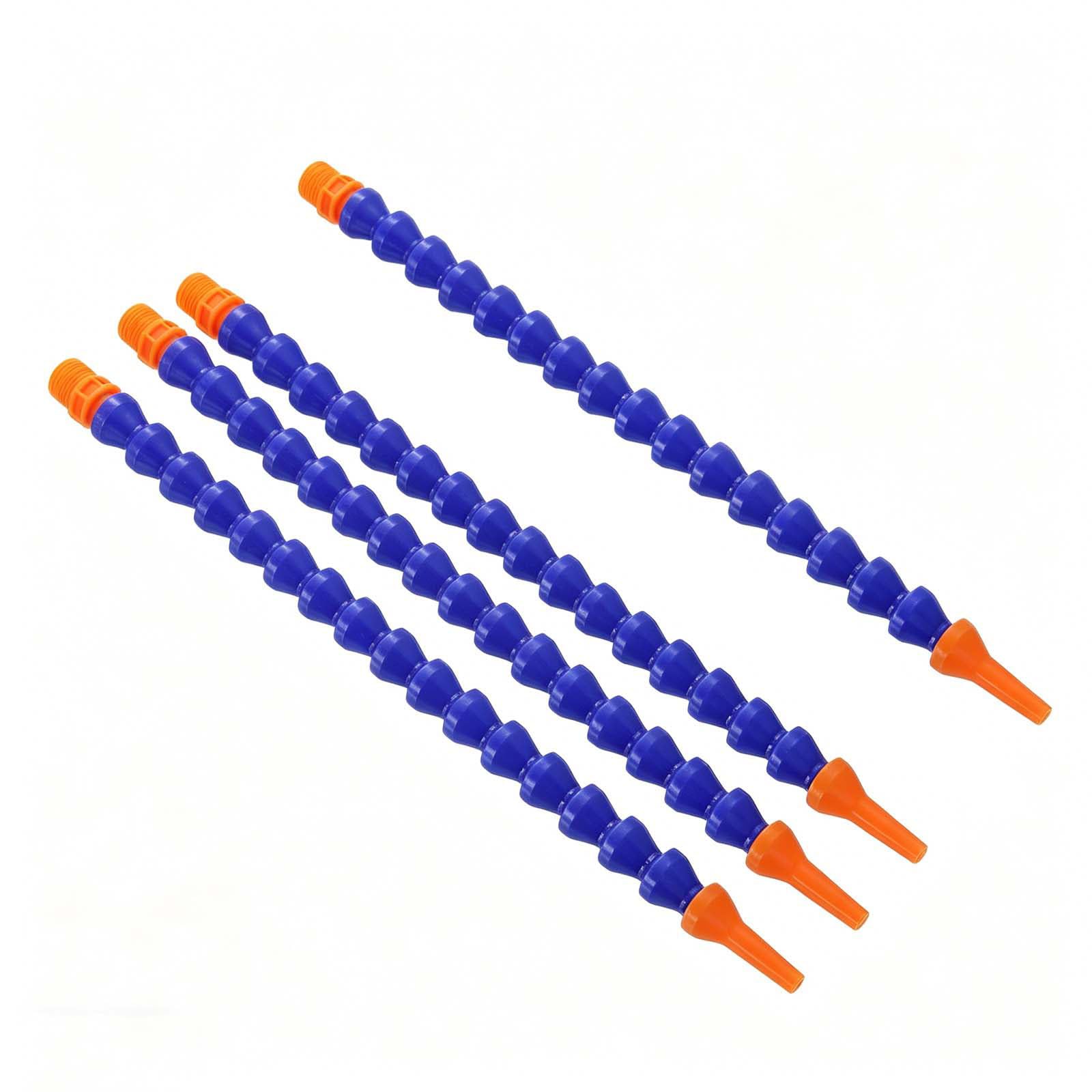 Wyqxty No Switch Flexible Coolant Pipe Plastic Adjustable Coolant Hose Round Nozzle Multiple Sizes Lathe Milling 4Pcs(,3/8 400Mm)