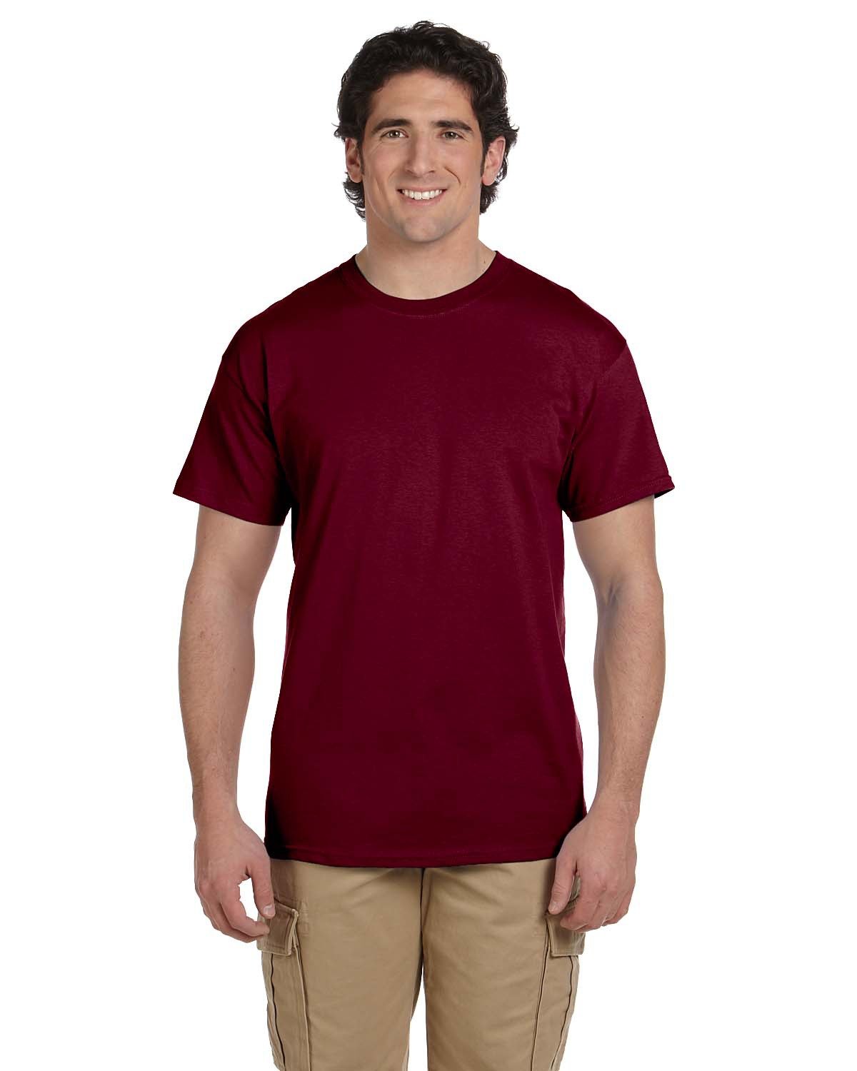 Fruit of the Loom5 Oz, 100% Heavy Cotton HD T-Shirt, Medium, Maroon