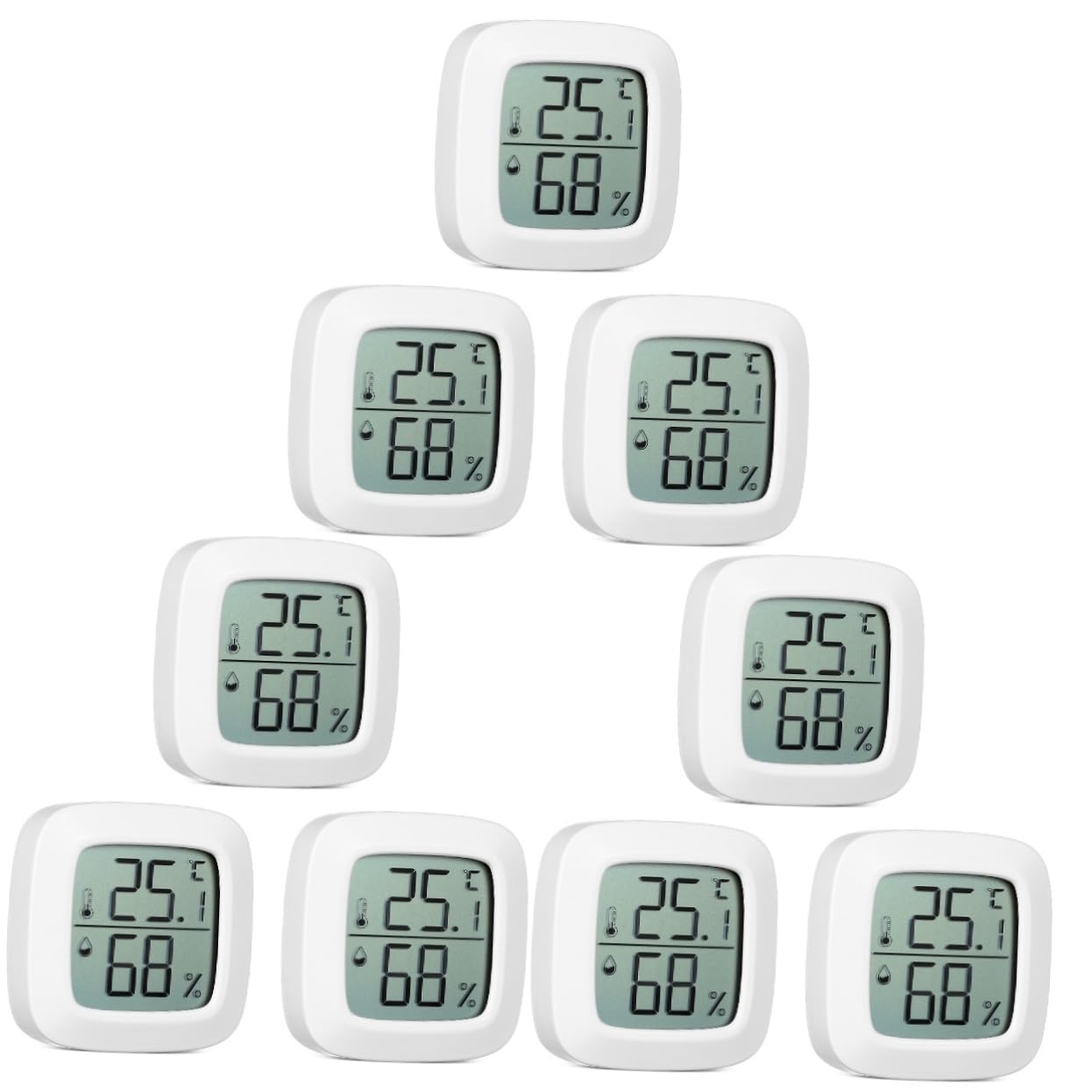 ibasenice 3 Ensembles Thermomètre Portable Température Ambiante Celsius Hygrometre Interieur Hygromètre Jauge De Température Affichage Numérique De La Température Abdos Blanche 3 Pièces * 3