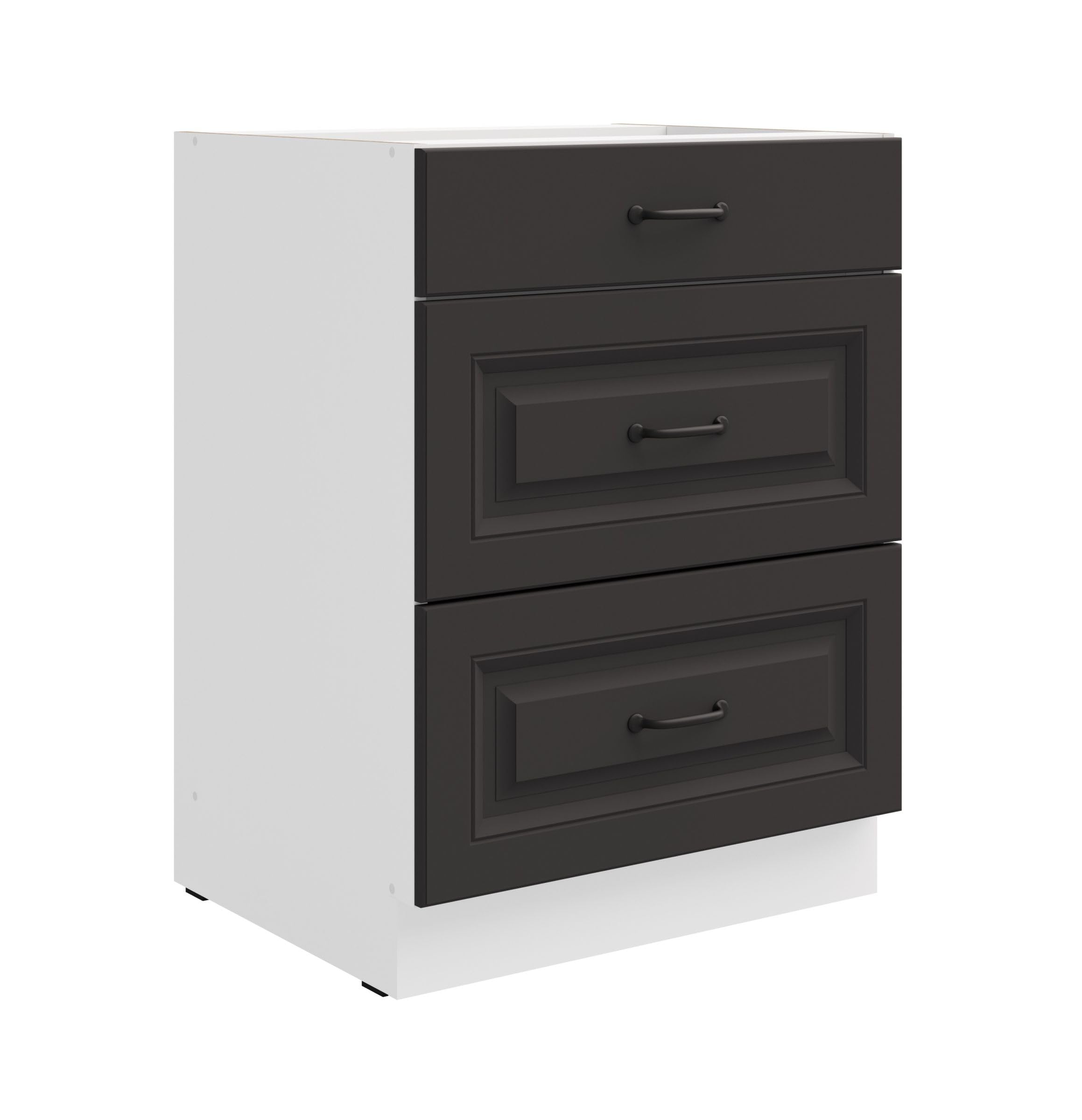 Kuechen-preisbombe Küchen Unterschrank 60 cm Stilo Grau Vollauszug Soft-Close Küche Einbauküche
