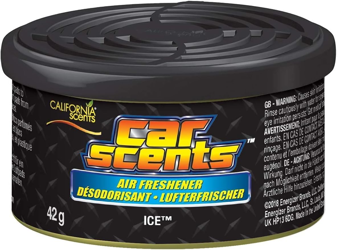 California Car Scents Lufterfrischer Ice – Dose 42 g, schwarz, 1 Stück