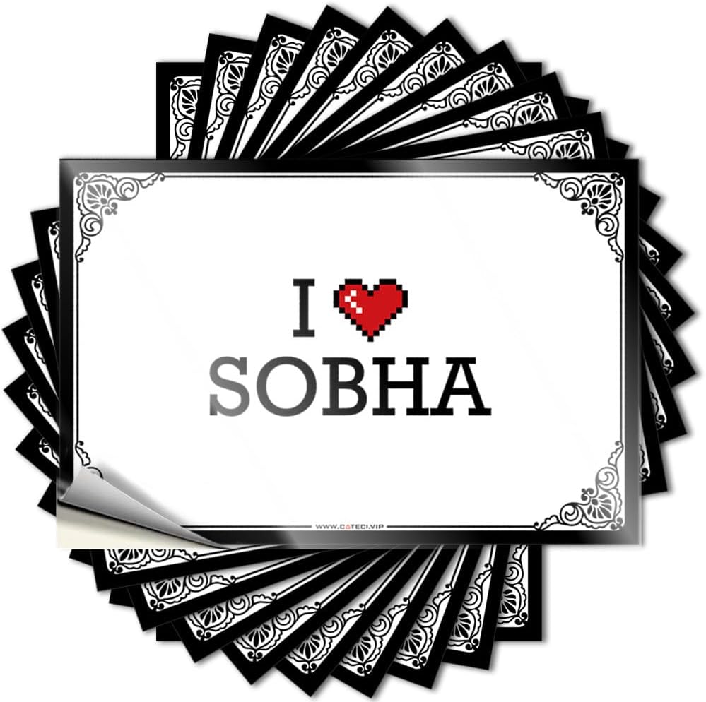 Lettering Sticker - Feminist Laptop I Love Sobha for Cars Girly Bathroom Decor(6X9CM)