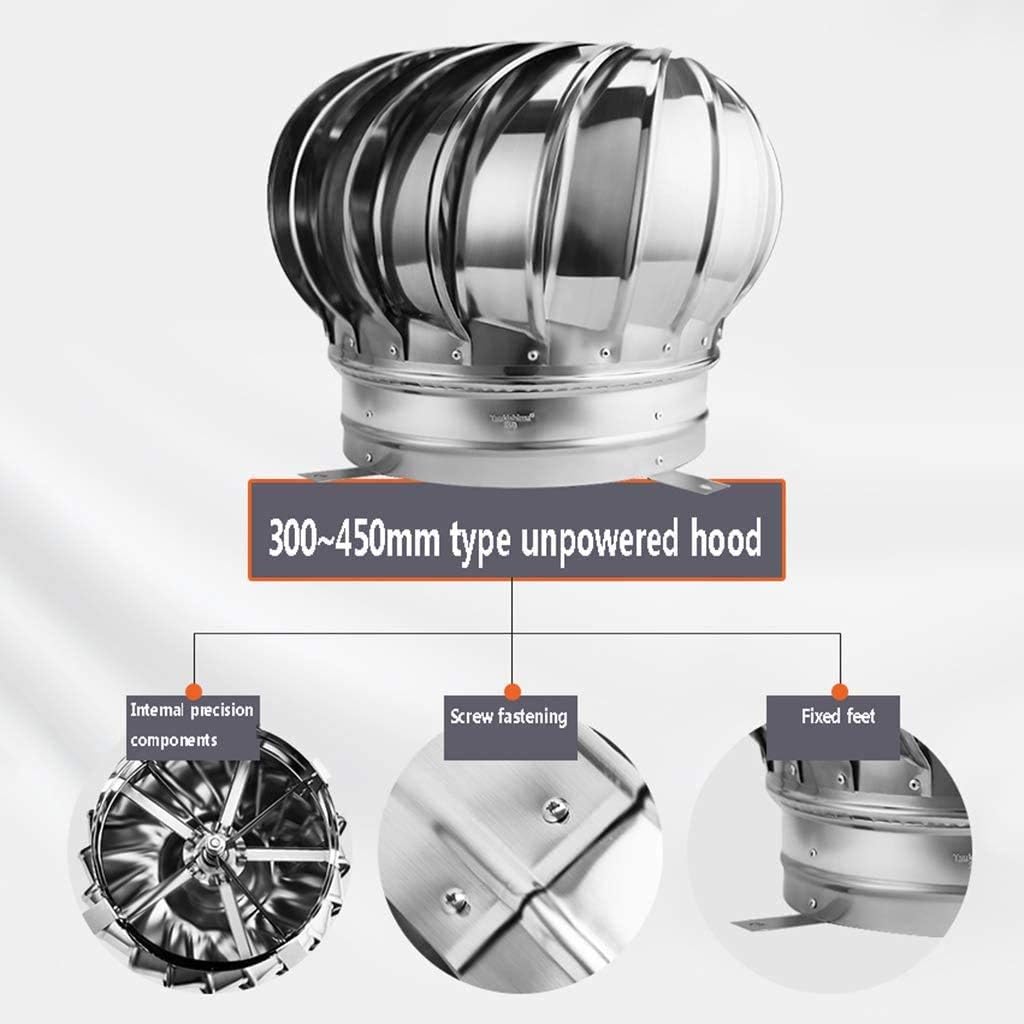 Osłona kominowa na zewnątrz – uniwersalna osłona komina, osłona ze stali nierdzewnej, do domów, fabryki, na poddaszu (450 mm/17,7 cala)