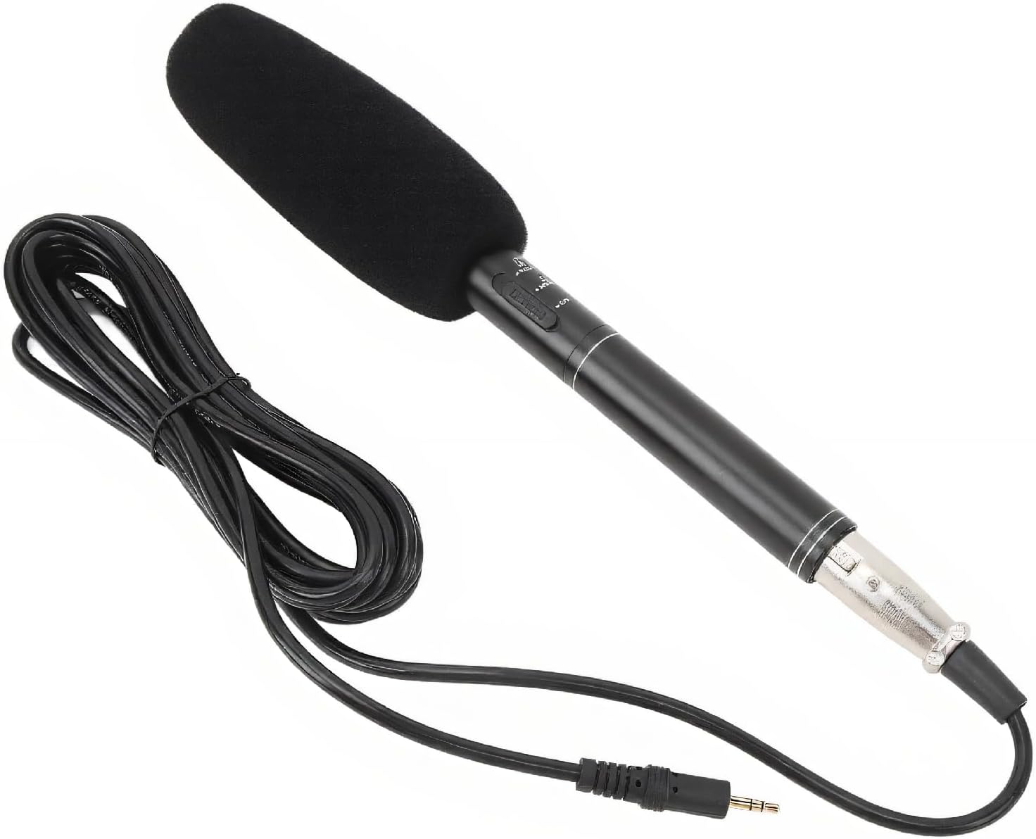 Professional XLR Condenser Microphone, Cardioid Mini Shotgun Studio Recording Mic, Dual Pickup Dual Microphone, for Podcast and Streaming Projects