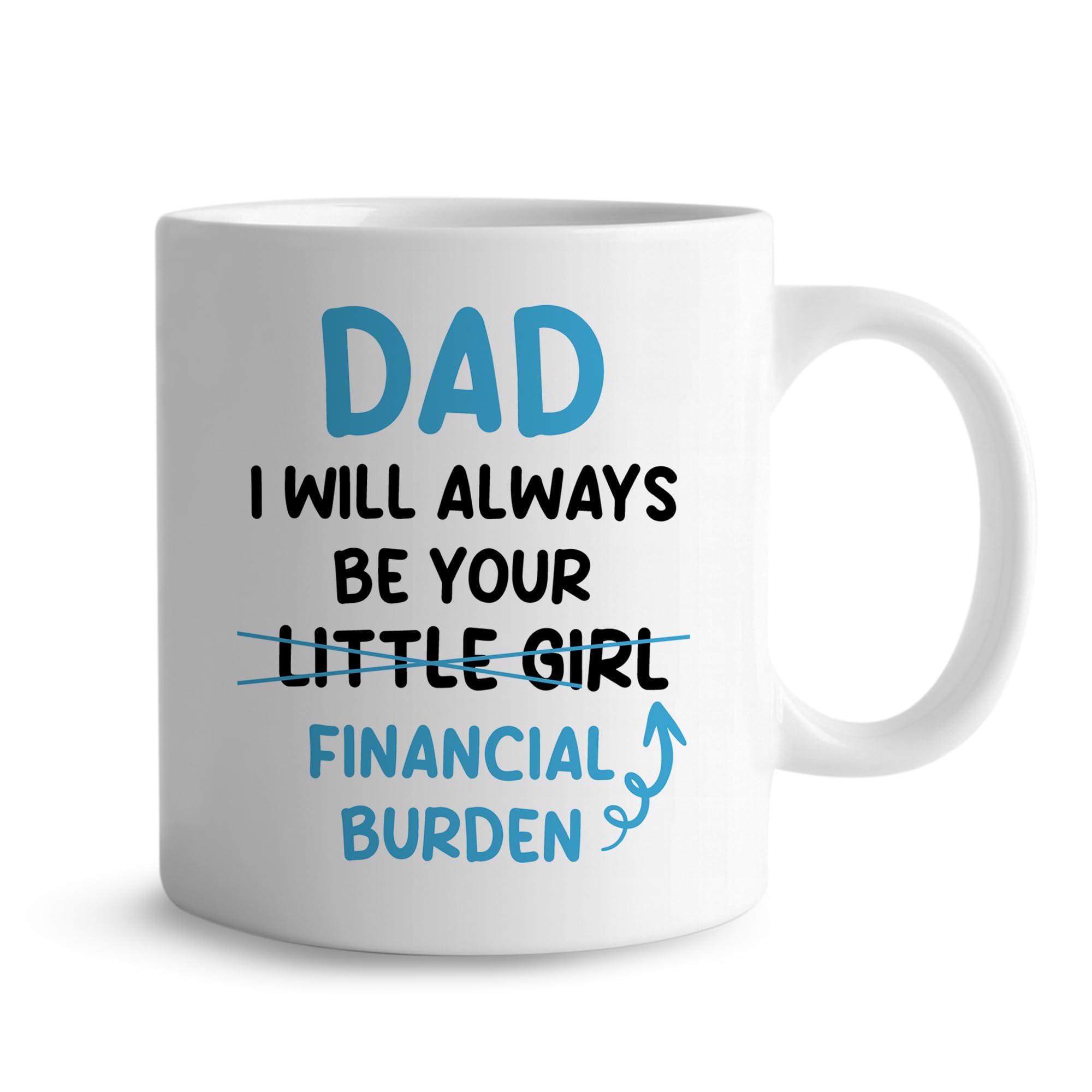 RED OCEAN Funny Dad Mug Gift from Daughter Novelty Father's Day Gift for Dad Ceramic Coffee Tea Mug Joke Birthday for Him Daddy Gifts from Children
