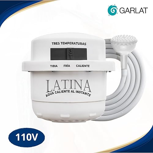Miniatura 10 de Cabezal de ducha eléctrico latino, calentador de agua Ducha Electrica 110v para Agua Caliente (LT20 110V con cabezal de ducha mini portátil)