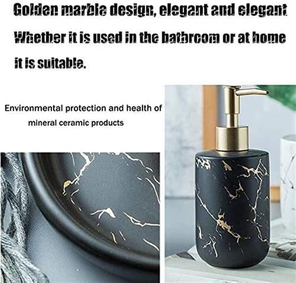 Completo da bagno in ceramica 4 pezzi for arredo , include piatto(Black)