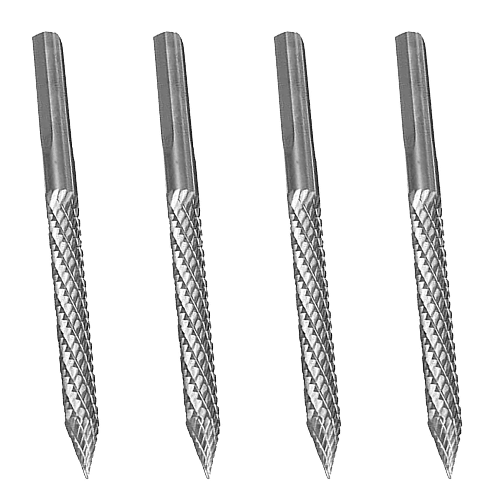 Jnchdghwa As Shown 4Pcs 1/4In 6Mm High Carbide Steel Burr Bits Tire Reamers Carbide Cutters Rotary Files Reamers Wire Cutter