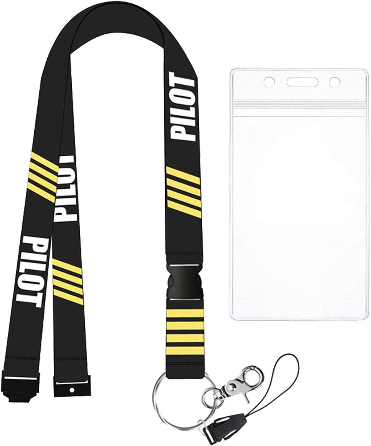 Pilot Lanyard Plane Aircraft Lanyards Keychain ID Badge Holder Detachable Neck Strap Safety Keys Lanyard Keyring