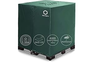 Premium IBC Tote Tank Cover with Zipper, Waterproof, Protect from Sun, Rain...