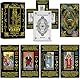 Smoostart Holografische Englische Tarotkarten mit Bedeutungen, Tarotkartendeck mit Leitfaden für Anfänger, Schlüsselwörter, Element, Planet, Chakra, Ja oder Nein, Numerologie