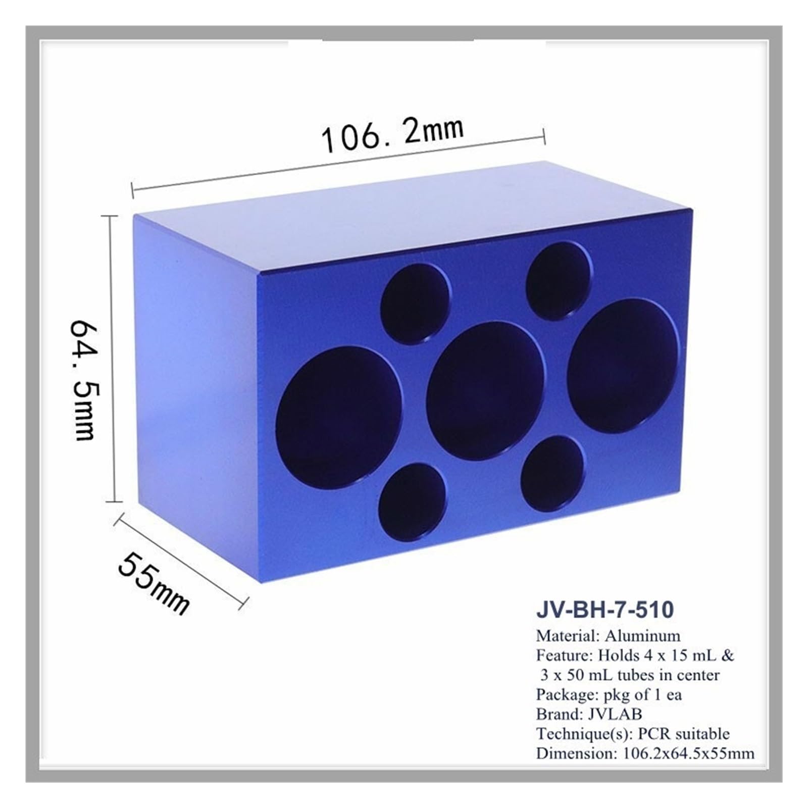 Gradilla Para Tubos De Centrífuga Enfriador Modular de hielo, termostato de baja temperatura, caja de aluminio preenfriado, soporte de tubos centrífugos de 0,2/1,5/2/5/10/15/50ML | Multi-use 15-50ml