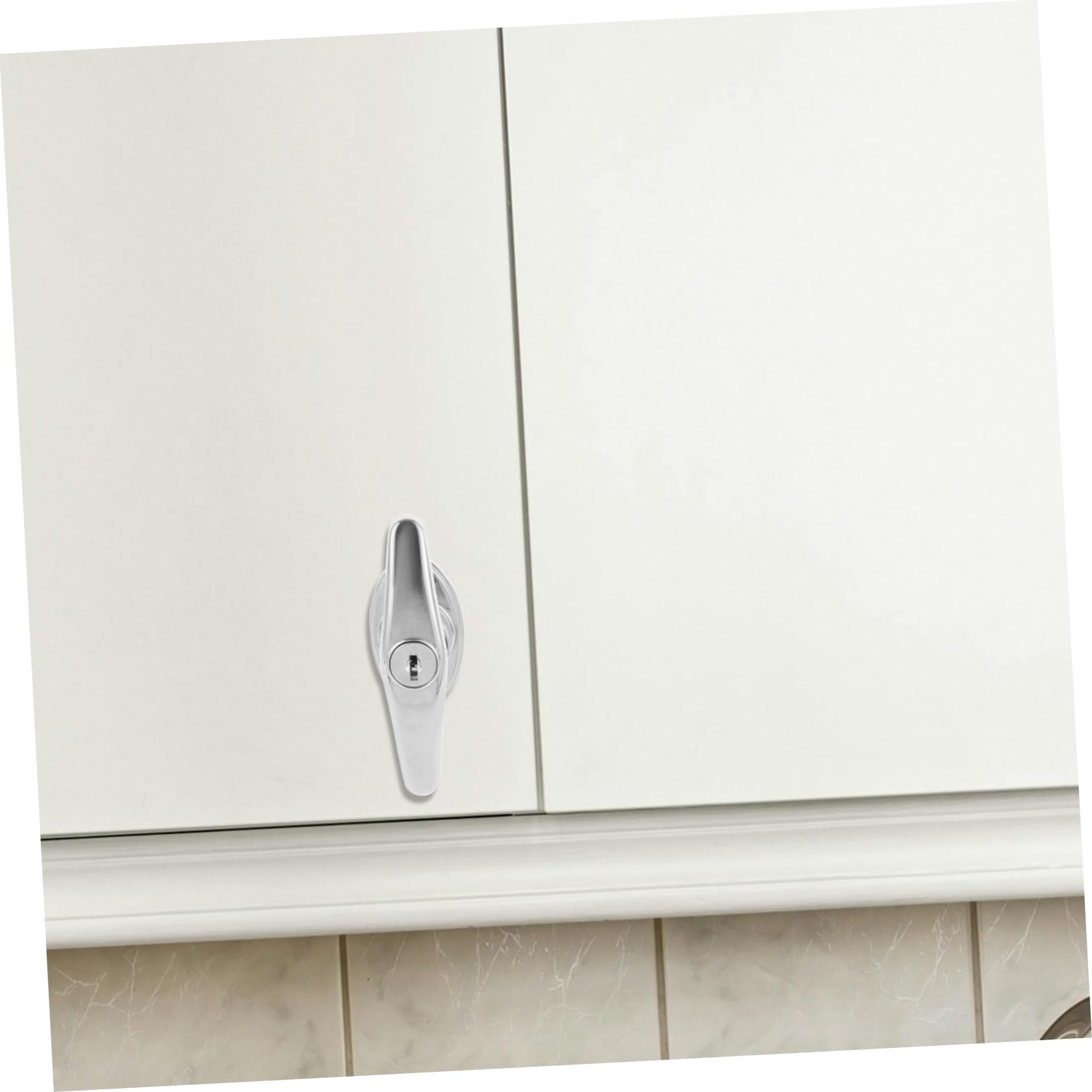DOITOOL 3 Set Serratura Maniglia Porta Armadio Elettrico Serratura Della Maniglia Della Porta Cassetta Degli Attrezzi Serratura Del Cassetto Chiavistelli Chiave Kit Silver Lega Di Zinco