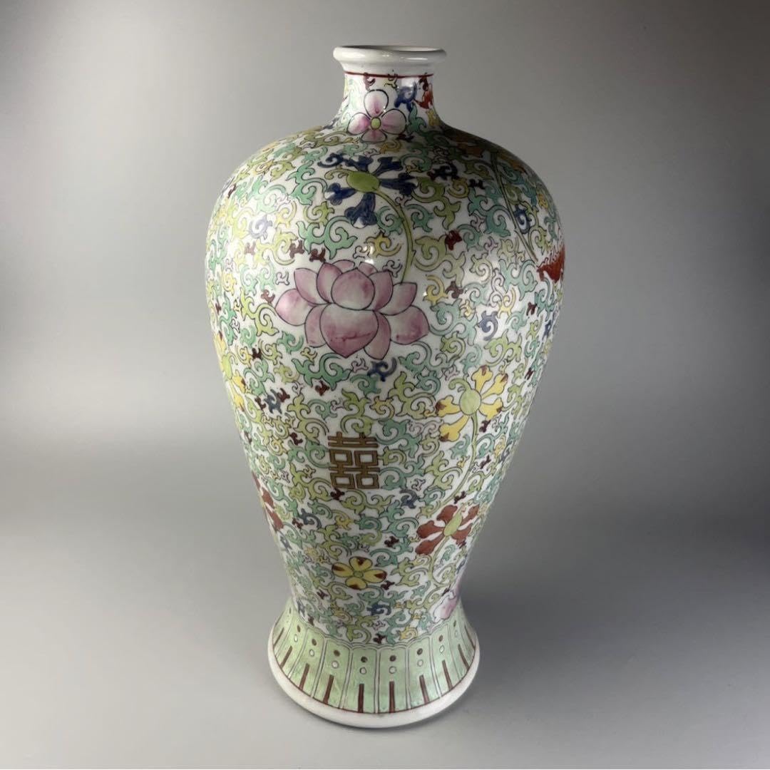 中国美術色絵花瓶