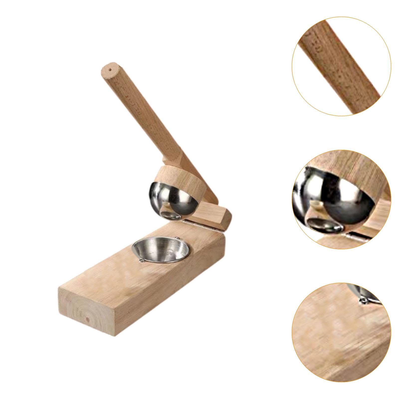 Mochi Maker Teigpresse aus Gummibaumholz Qingming Frucht Presse Dumpling Skin Werkzeug mit Sicherem Griff für Küche Restaurant Laden, Gummiholz ​​8cm