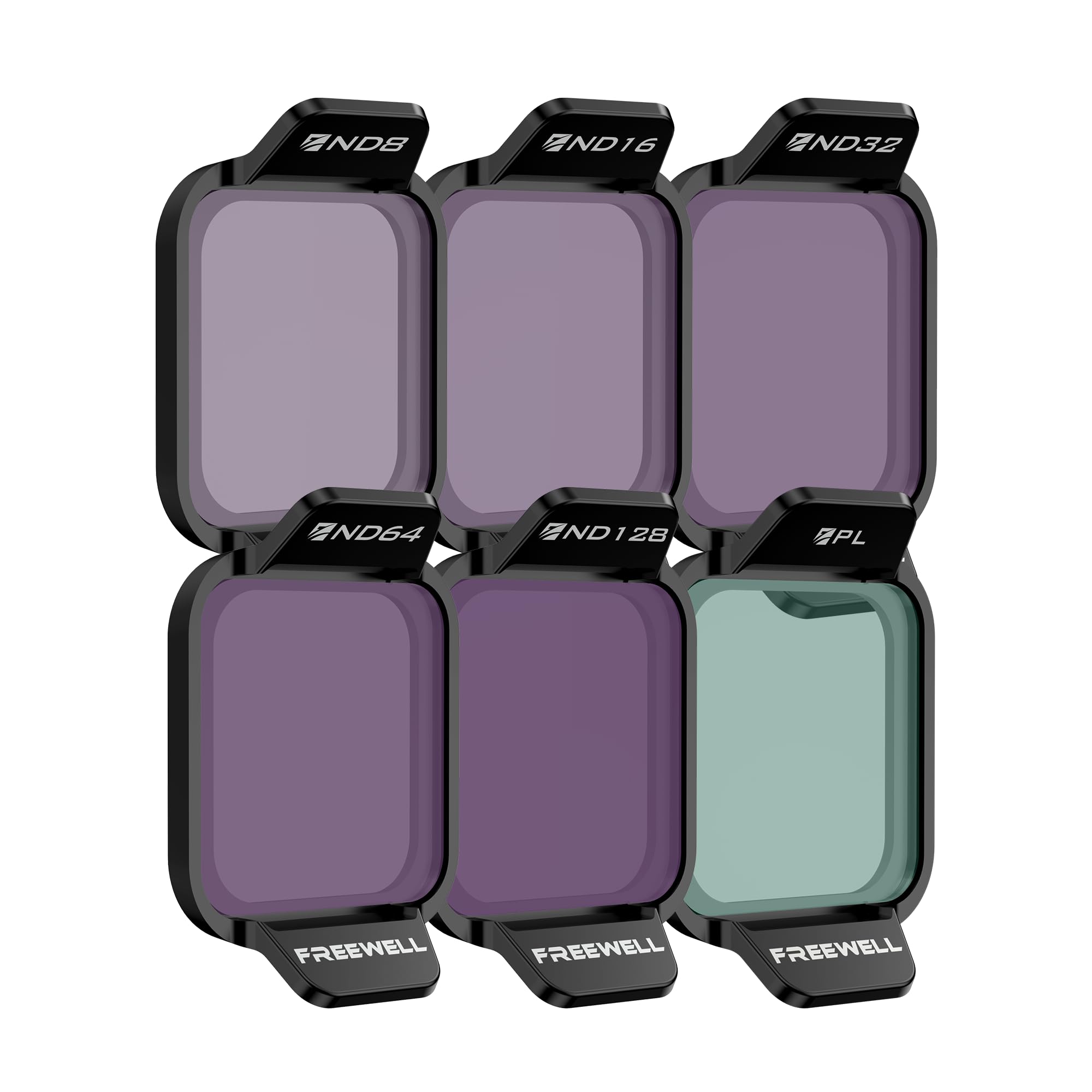 Freewell Standard Day ND Filter Kit for DJI Flip Drone – ND8, ND16, ND32, ND64, ND128, PL Filters for Light Reduction, Enhanced Colors, and Smooth