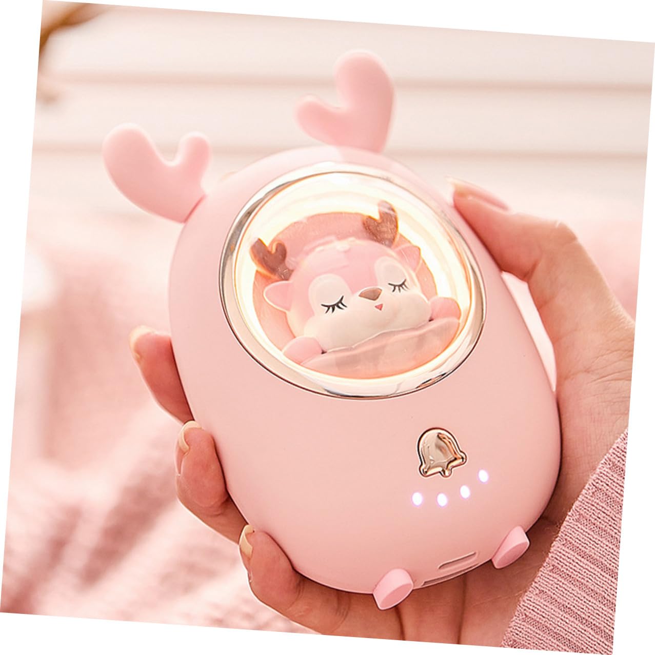 Toyvian Chauffe-Mains Rechargeable USB Portable Motif Animaux Dessin Animé, Mini Chauffe-Mains Électrique, Protection Surchauffe, Léger et Compact, pour Camping et Randonnée, Usage