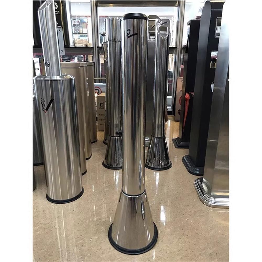 Patios stojący hotel lobby słup popiołu ze stali nierdzewnej zewnętrzny cylinder papierosowy (srebrny)