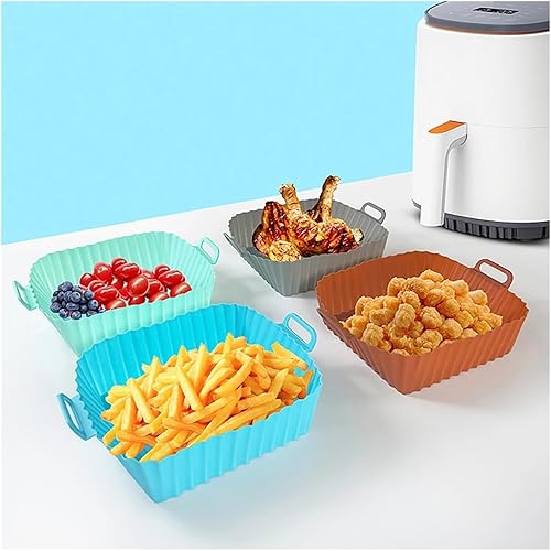 Miniatura 5 de Air Fryer Silicone Liners Pot,Airfryer Basket Cooking Gadgets,Reusable Baking Tray Non-stick Pizza Pan Oven Kitchen Accessories(Green-17cm)