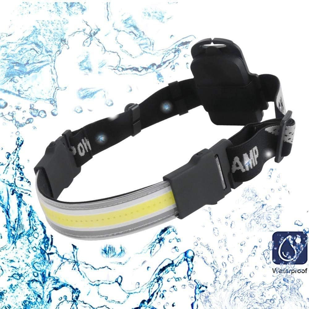 BESTSUN COB Headlamp, 2000 Lumen LED COB Headlamp Waterproof 3 Modes Mini LED Strip Head Torch Durable Elastic Headband Headlight for Outdoor Camping, Car Repairing (Battery Not Include) : Tools & Home Improvement