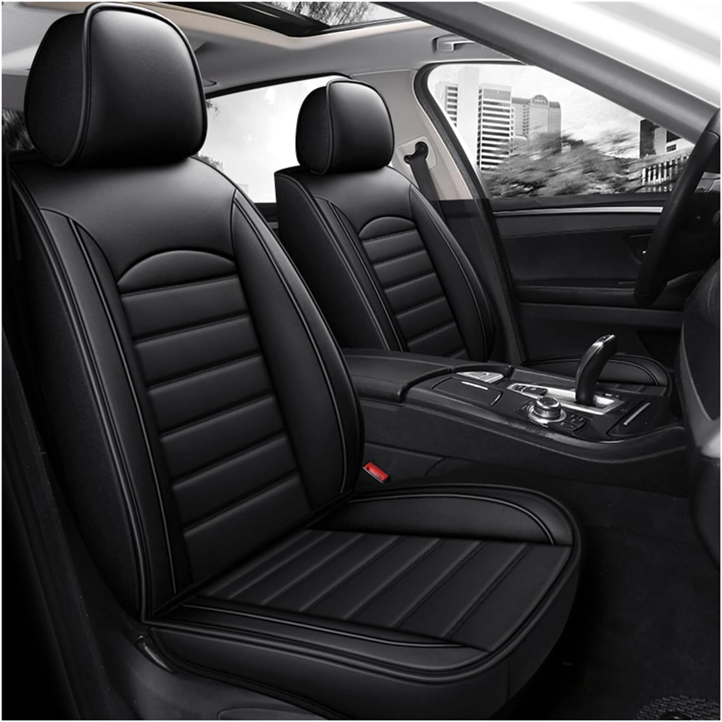 PANGUYN Car Seat Cover for VW Touran | Typ 1T/GP/GP2 | Bj. 2003-2015, Seat Protector Seat Cushion Waterproof Seat Cover Durable Comfortable Breathable Seat Pad,Black