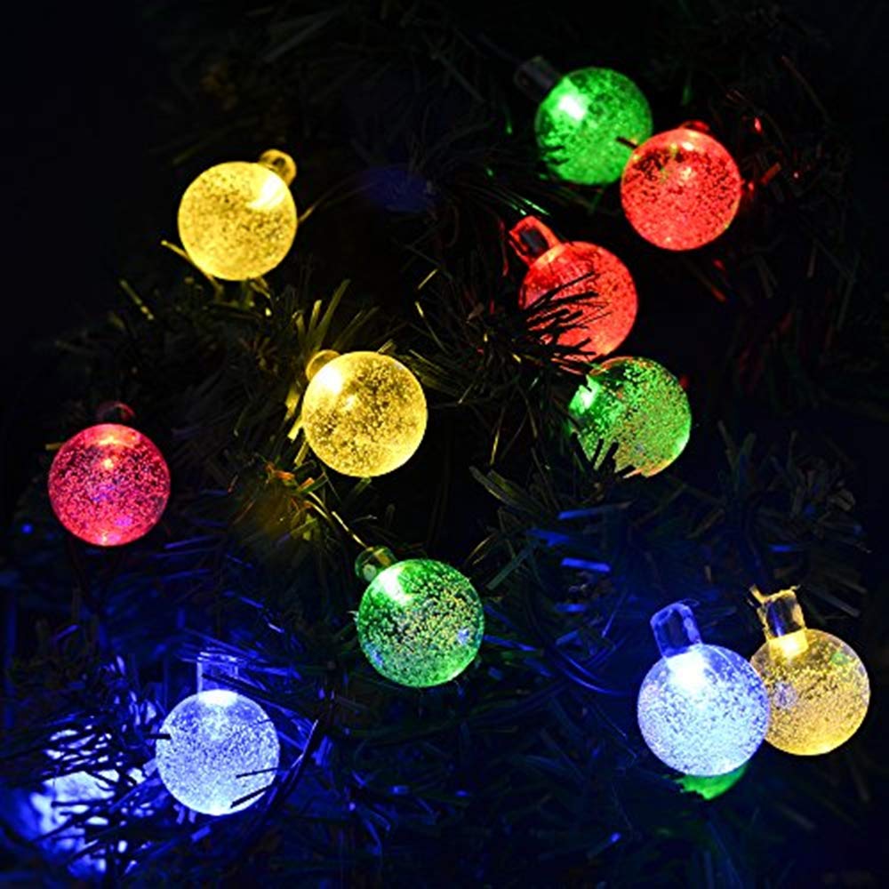 Decorative Fairy String Lights, Morbuy 20/40/50 LED Micro Rubber Crystal Ball Starry Light Wire Battery Powered Rainproof Lamps (Colored Lights, 3m/ 20 LEDs)