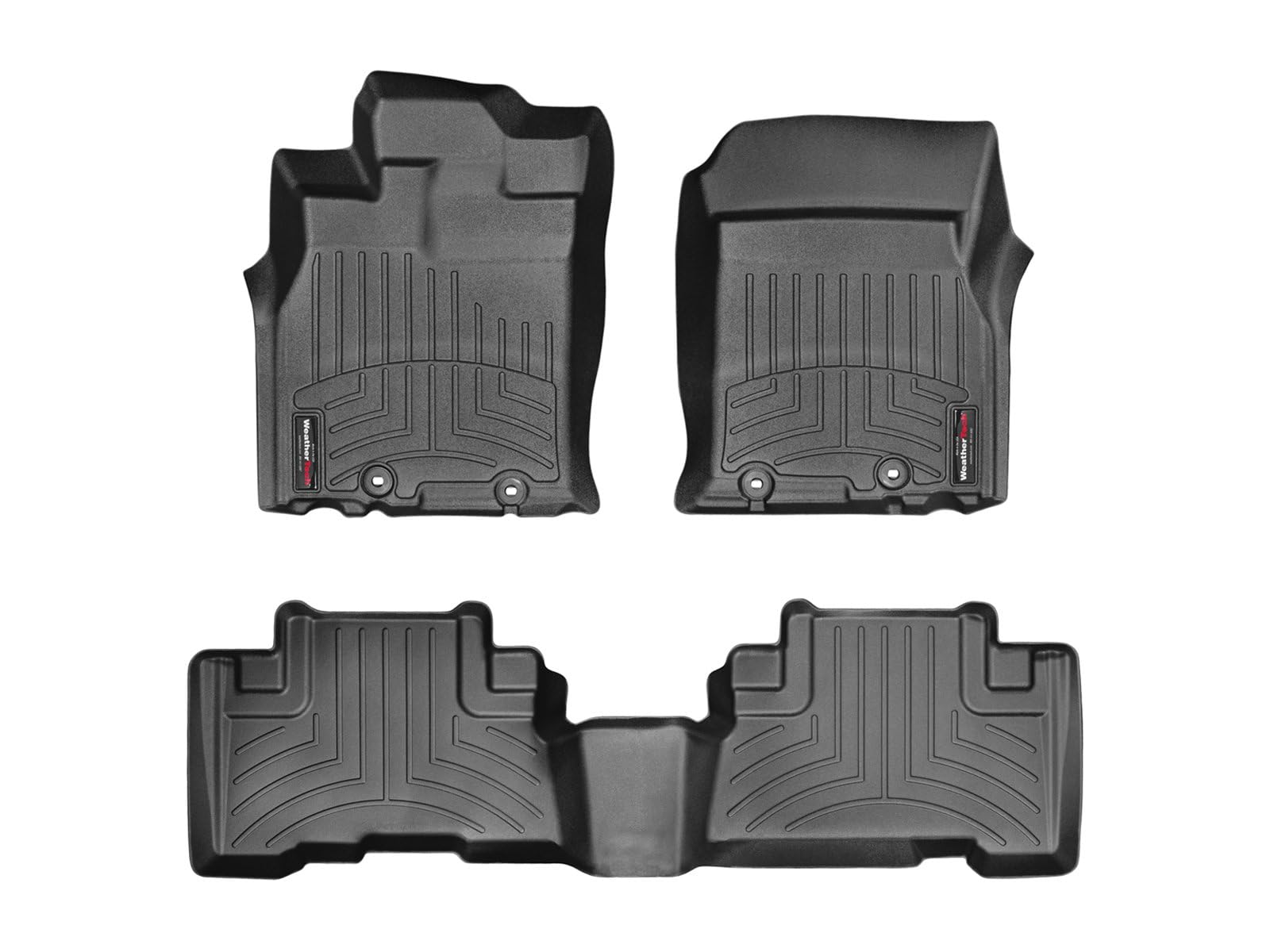 WeatherTech Custom Fit FloorLiners for Toyota FJ Cruiser - 1st & 2nd Row (446041-443112), Black