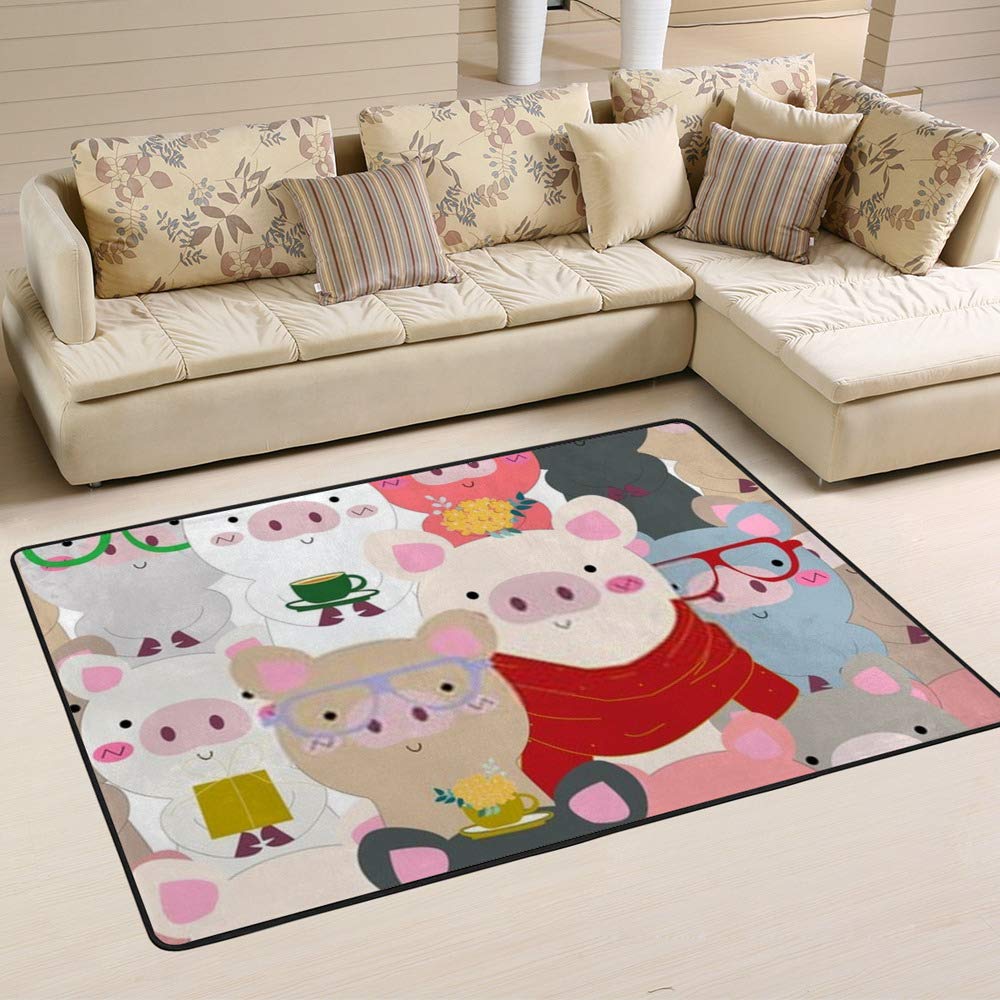 Tapis de bébé cochon grand format pour éviter le sol froid et dur du salon