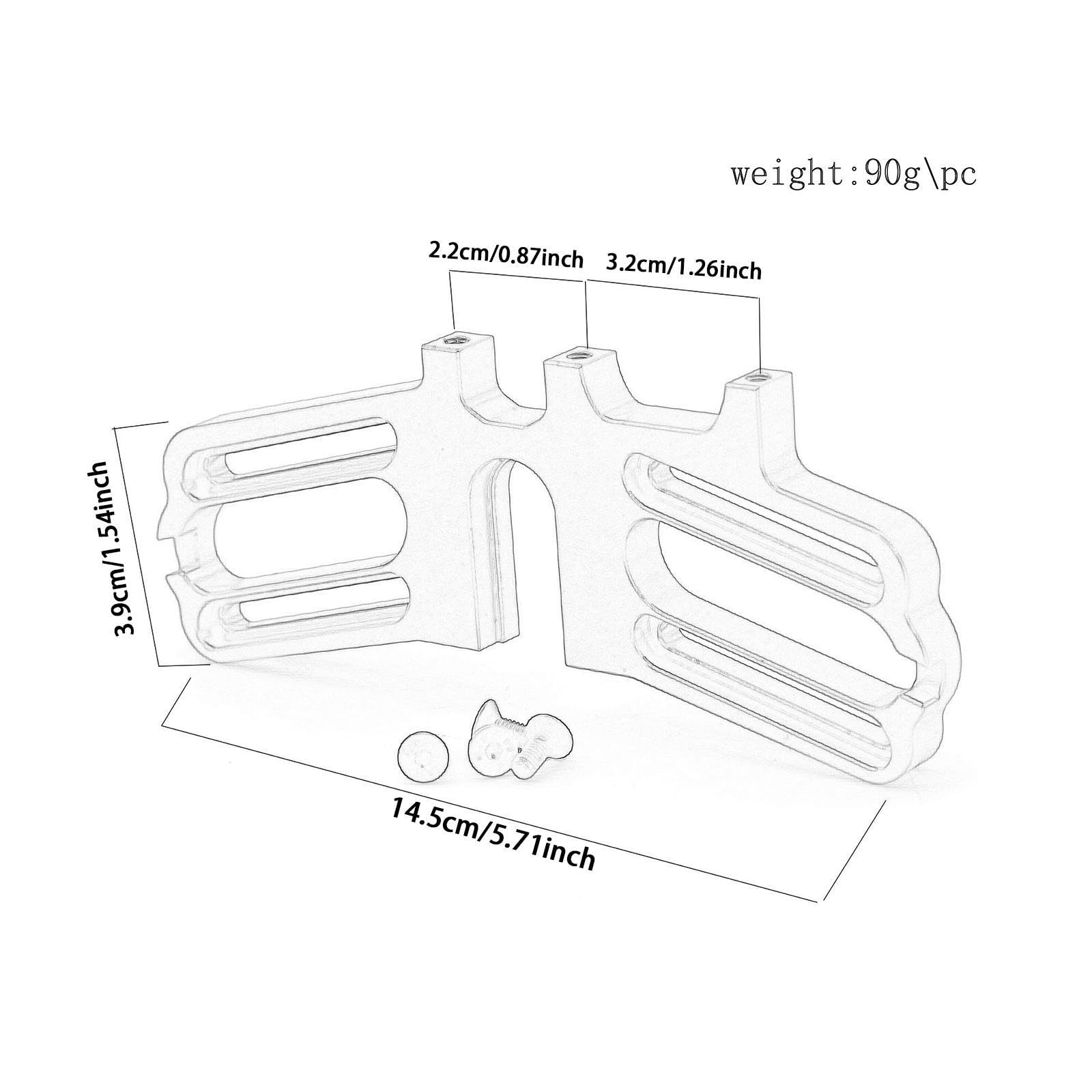 RC Car Accessories for Arrma for Talion for Outcast for Typhon 1/8 Metal Quick Release Motor Mount RC Car Upgrade Parts(Blue)