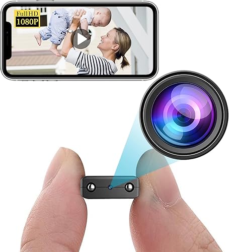 Cámara WiFi inalámbrica más pequeña, cámara espía, cámara oculta HD1080P para el interior del hogar, mini cámara HDVdeo, monitor de bebé con visión
