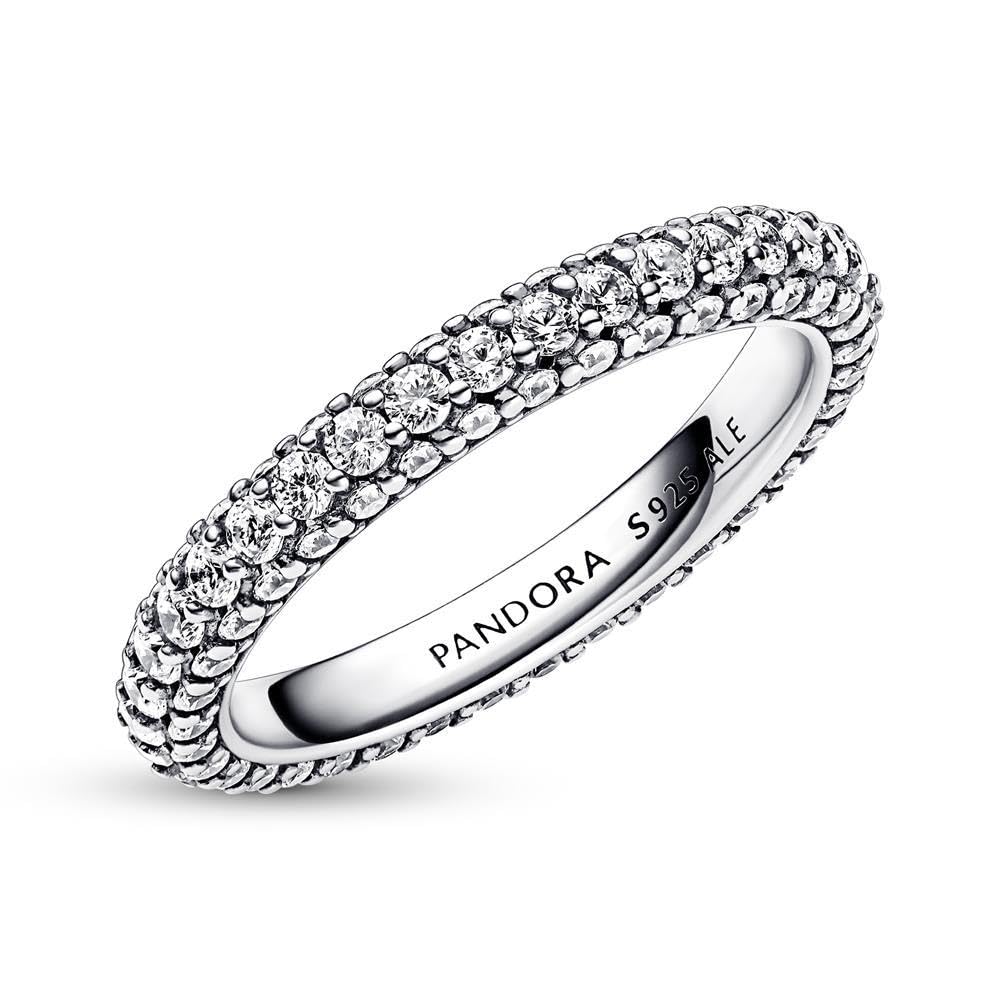PANDORA Timeless Pavé-Ring, Einzelreihe, Sterlingsilber, mit klarem Cubic Zirkonia